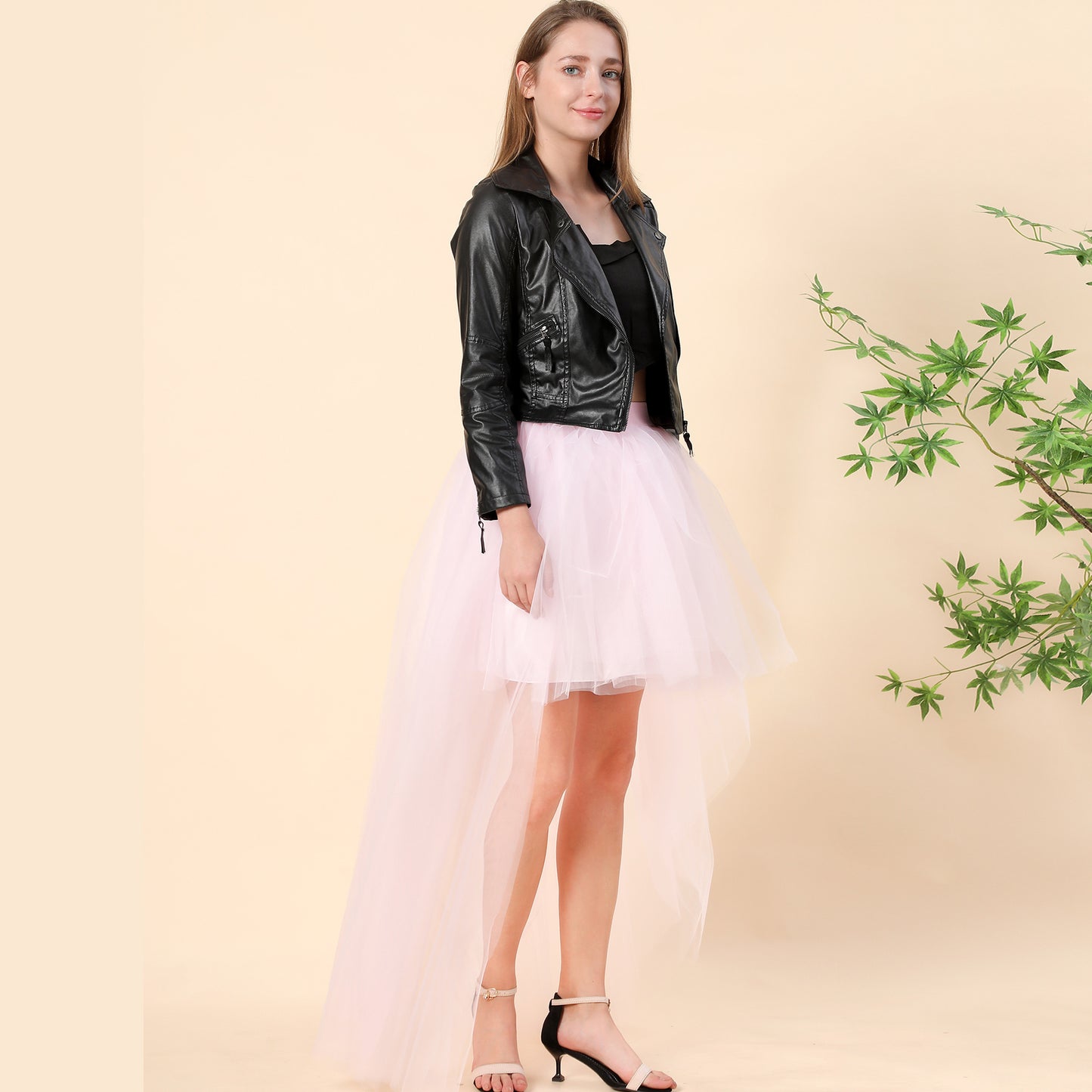 Tulle Sexy Black Mesh Front Back Skirts