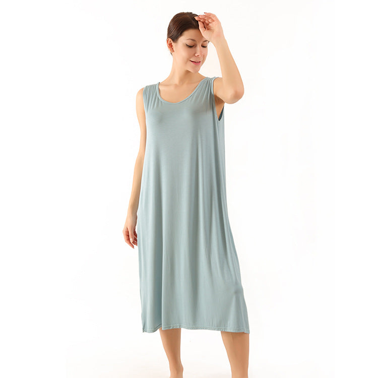 Women's Thin Stretch Home Breathable Comfortable Loose Collar Dresses