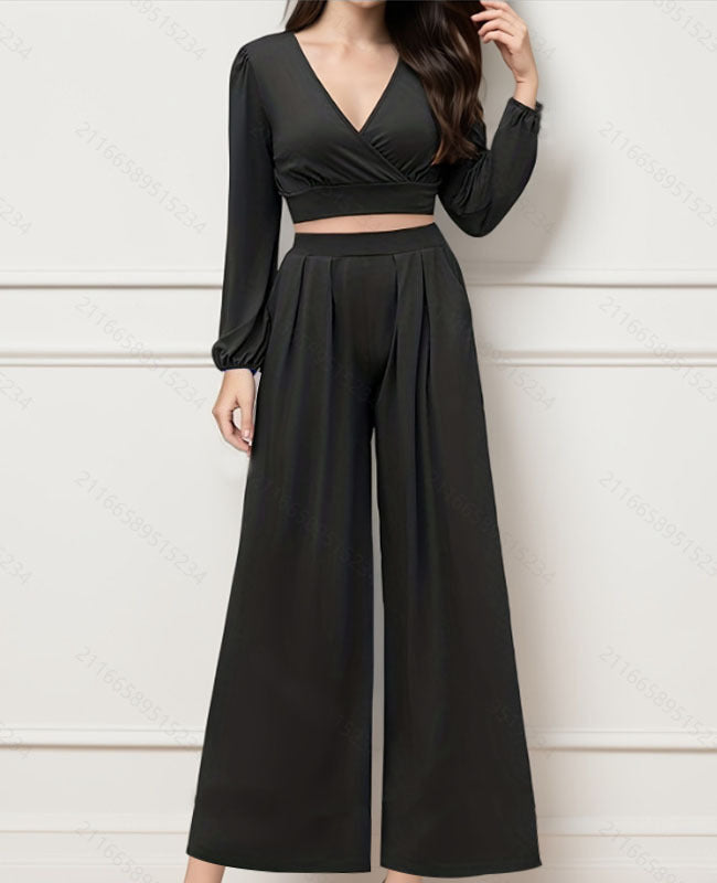 Women's Trendy Casual Long-sleeved Two-piece Set Suits