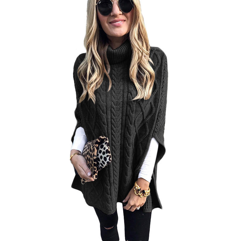 Women's Autumn Turtleneck Solid Color Street Hipster Loose Sweaters