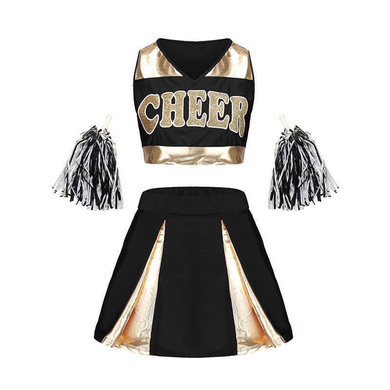 Costumes de danse de cheerleading pour femmes, impression et couture