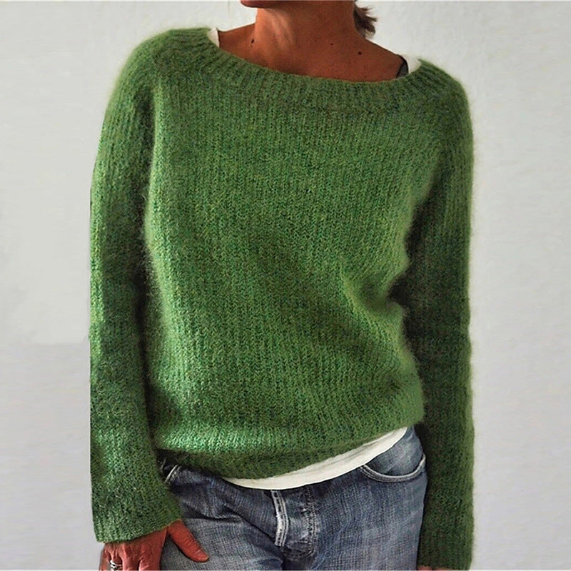 Women's Solid Color Static Version Basic Style Sweaters