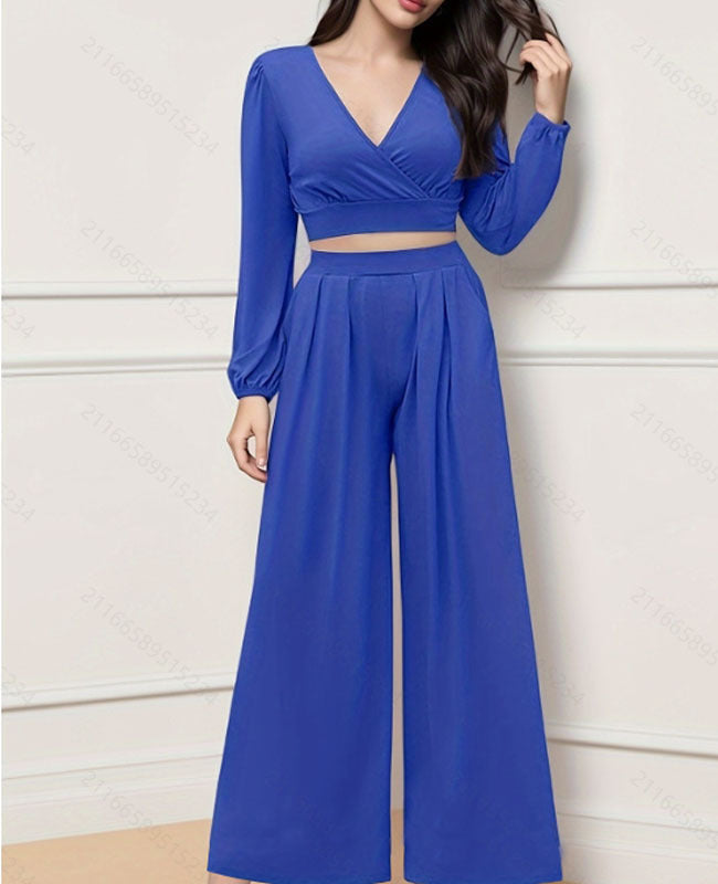 Women's Trendy Casual Long-sleeved Two-piece Set Suits