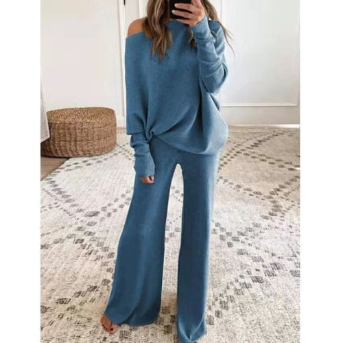 Women's Casual Solid Color Ladies Knitting Suits