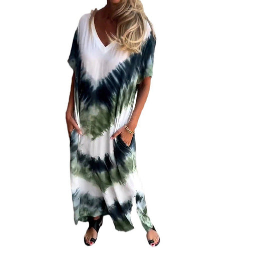 Women's Summer Casual Loose Sleeves Split Length Dresses