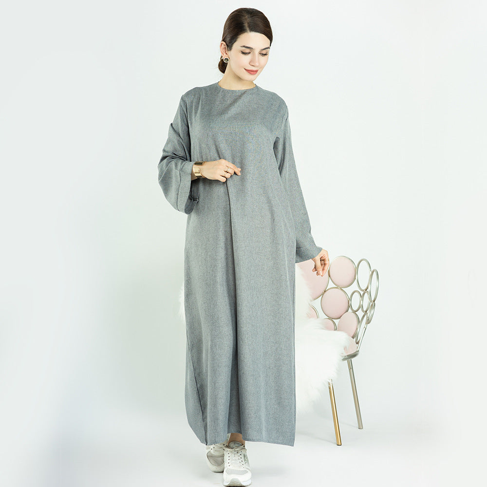 Women's Slouchy Turkish Solid Color Robe Dresses