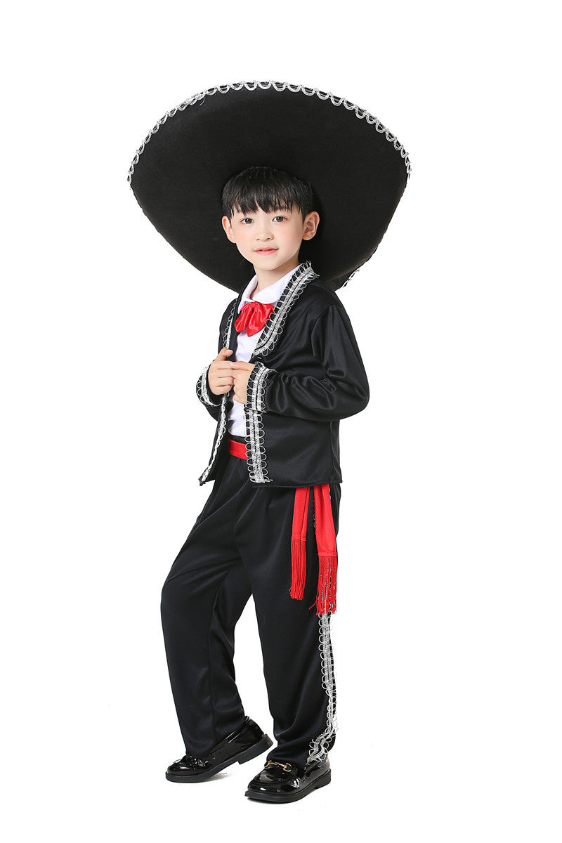 Costumes nationaux traditionnels mexicains pour enfants et adultes et maquillage