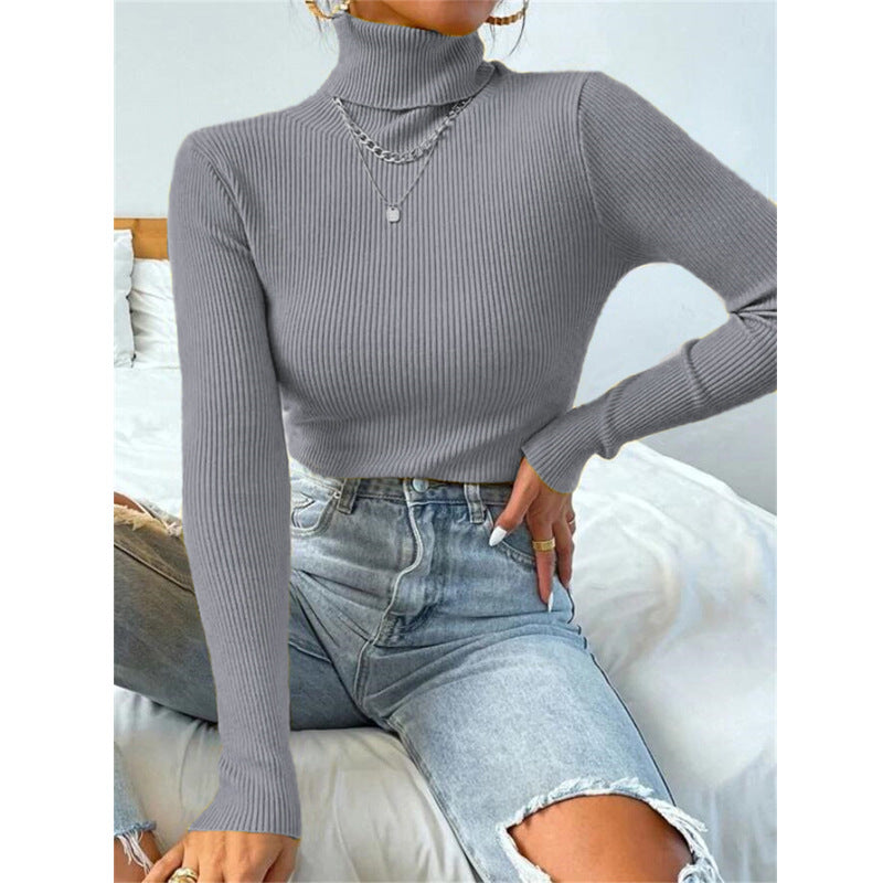 Comfortable Cool Women's Turtleneck Pullover Knitted Sweaters