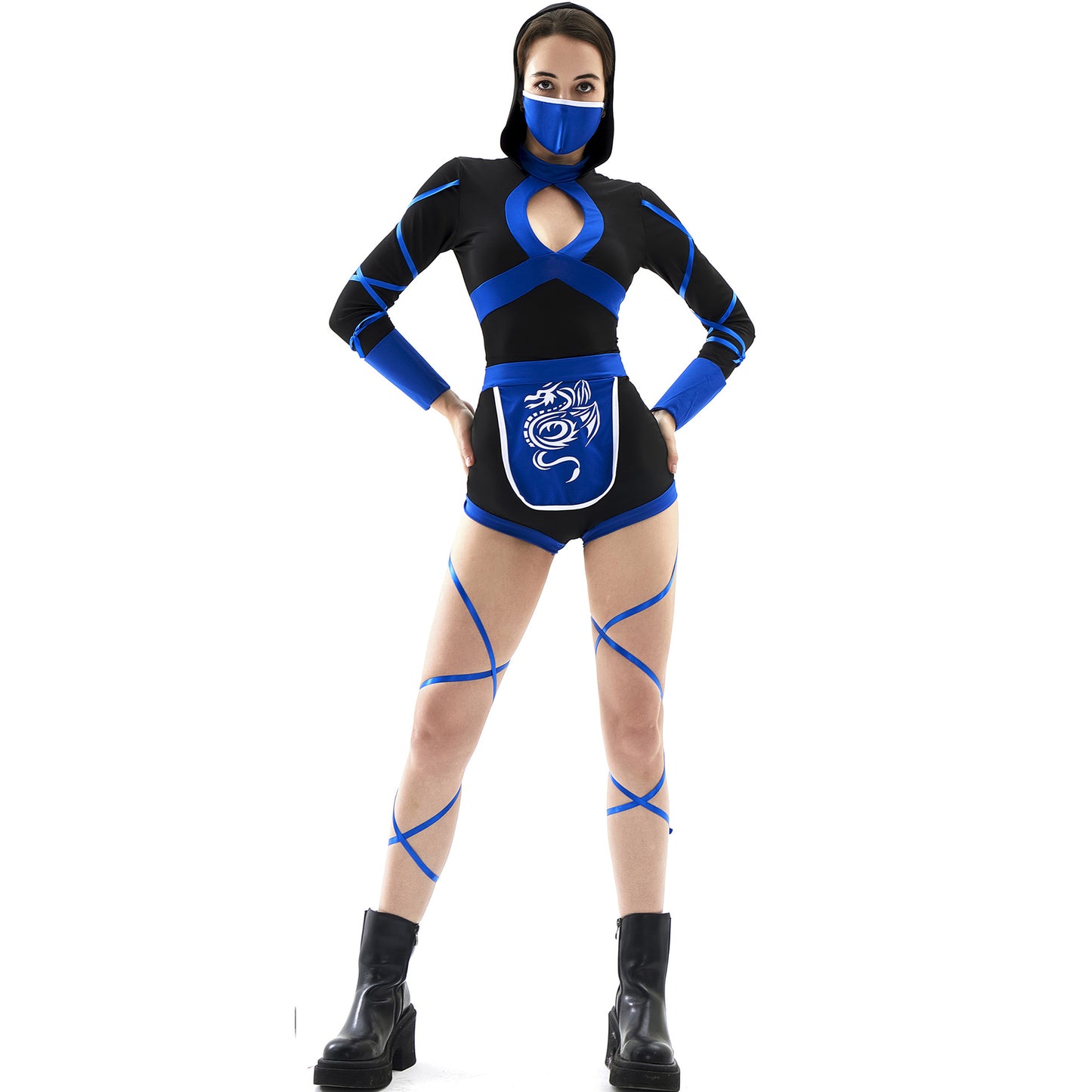 Fashion Female Warrior Dragon Ninja Halloween Costumes